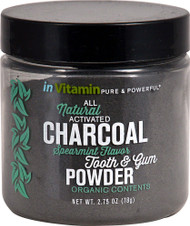 inVitamin All Natural Activated Charcoal Tooth & Gum Powder Spearmint - 2.75 oz