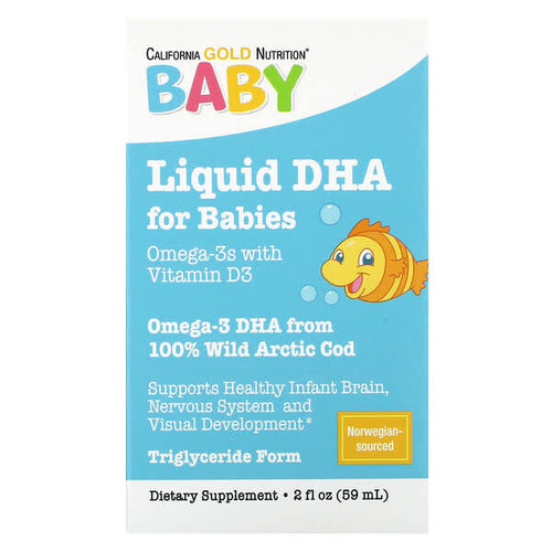 <img alt="California Gold Nutrition, Babys DHA, Omega-3s with Vitamin D3 and EPA, 2 fl oz (59 ml)" title="California Gold Nutrition, Babys DHA, Omega-3s with Vitamin D3 and EPA, 2 fl oz (59 ml),898220008711"