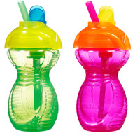 Munchkin, Flip Straw Cups, 12+ Months, 2 Cups, 9 oz (266 ml) Each