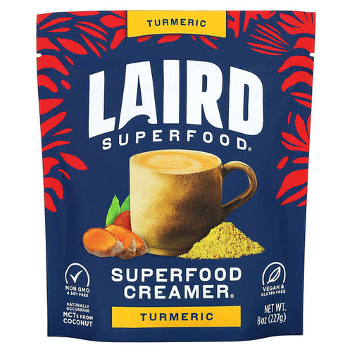 <img alt="Laird Superfood, Superfood Creamer, Turmeric, 8 oz (227 g)" title="Laird Superfood, Superfood Creamer, Turmeric, 8 oz (227 g),855694006391"