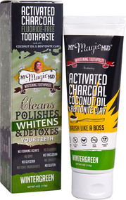 My Magic Mud, Activated Charcoal, Fluoride-Free, Whitening Toothpaste, Wintergreen, 4 oz (113 g)