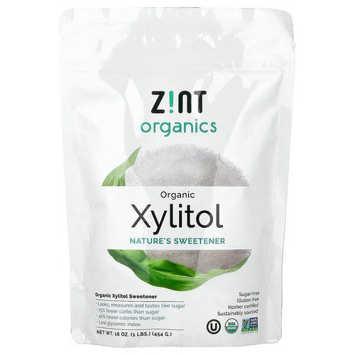 <img alt="Zint, Organic Xylitol Sweetener, 16 oz (454 g)" title="Zint, Organic Xylitol Sweetener, 16 oz (454 g),817516022217"