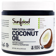 Sunfood, Coconut Oil, Raw Extra-Virgin, 16 fl oz (473.2 ml)