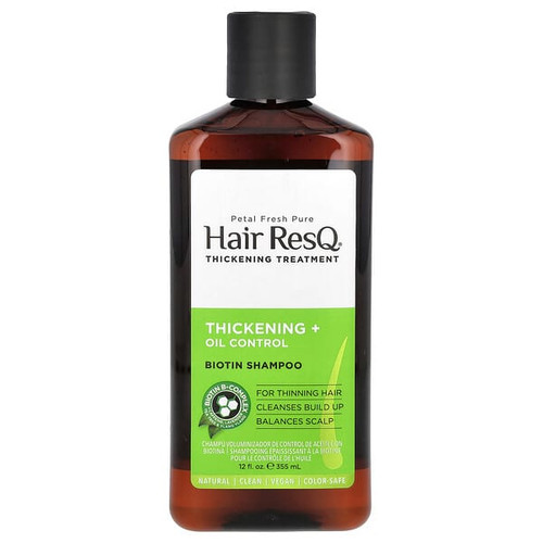 <img alt="Petal Fresh, Hair ResQ, Biotin Shampoo, Thickening +  Oil Control, 12 fl oz (355 ml)" title="Petal Fresh, Hair ResQ, Biotin Shampoo, Thickening +  Oil Control, 12 fl oz (355 ml),713708416010"