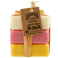 One with Nature, Dead Sea Mineral Soap Bars, Goats Milk, Wildberry and Lemon Verbena, 1 pack of 3 Bars