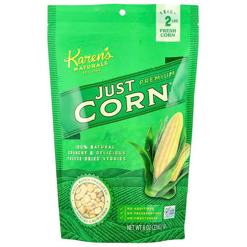 <img alt="Karens Naturals, Premium Freeze-Dried Veggies, Just Corn, 8 oz (224 g)" title="Karens Naturals, Premium Freeze-Dried Veggies, Just Corn, 8 oz (224 g),012413110023"