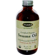 Flora, Certified Organic Sesame Oil, 8.5 fl oz (250 ml)