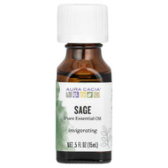 <img alt="Aura Cacia, Pure Essential Oil, Sage, 0.5 fl oz (15 ml)" title="Aura Cacia, Pure Essential Oil, Sage, 0.5 fl oz (15 ml),051381911355"