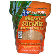 Wholesome Sweeteners, Organic Sucanat, Dehydrated Cane Juice, 2 lbs. (32 oz) - 907 g