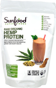3 PACK of SunFood Raw Organic Hemp Protein -- 8 oz