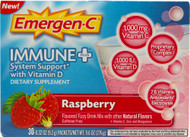 Emergen-C, Immune Plus System Support with Vitamin D,  Raspberry - 30 Packets