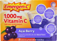 Emergen-C, Vitamin C, Acai Berry, 1,000 mg, 30 Packets, 0.30 oz (8.7 g) Each