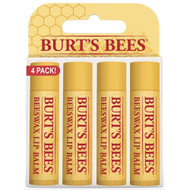 3 PACK of Burts Bees 100% Natural Moisturizing Lip Balm Original Beeswax with Vitamin E & Peppermint Oil -- 4 Pack