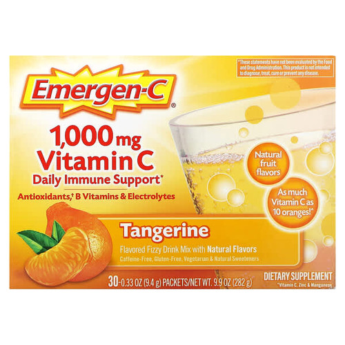<img alt="Emergen-C, Vitamin C, Tangerine, 1,000 mg, 30 Packets, 0.33 oz (9.4 g) Each" title="Emergen-C, Vitamin C, Tangerine, 1,000 mg, 30 Packets, 0.33 oz (9.4 g) Each,076314302024"