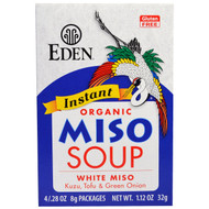 Eden Foods, Instant Organic Miso Soup, White Miso, Kuzu, Tofu & Green Onion, 4 /.28 oz (8 g) Each
