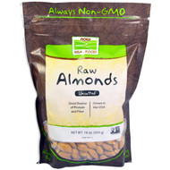 Now Foods, Real Food, Raw Almonds, Unsalted, 16 oz (454 g)