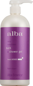 Alba Botanica, Very Emollient, Bath & Shower Gel, French Lavender, 32 fl oz (946 ml)