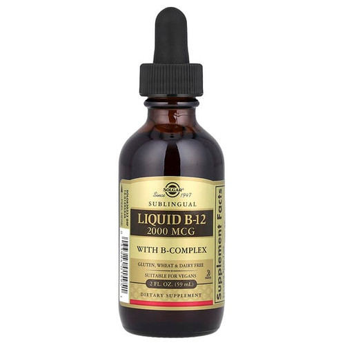 <img alt="Solgar, Liquid B-12, Sublingual, 2,000 mcg, 2 fl oz (59 ml)" title="Solgar, Liquid B-12, Sublingual, 2,000 mcg, 2 fl oz (59 ml),033984015951"