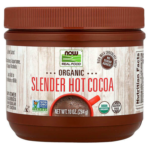 <img alt="NOW Foods, Real Food, Organic Slender Hot Cocoa, 10 oz (284 g)" title="NOW Foods, Real Food, Organic Slender Hot Cocoa, 10 oz (284 g),733739066817"