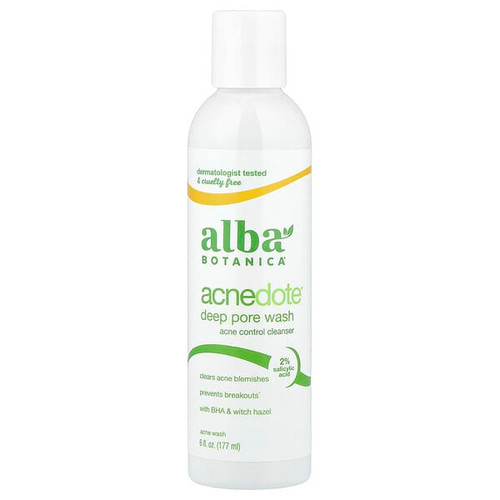 <img alt="Alba Botanica, Acnedote, Deep Pore Wash, 6 fl oz (177 ml)" title="Alba Botanica, Acnedote, Deep Pore Wash, 6 fl oz (177 ml),724742007607"