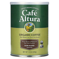 <img alt="Cafe Altura, Organic Coffee, Ground, Dark Blend, 12 oz (340 g)" title="Cafe Altura, Organic Coffee, Ground, Dark Blend, 12 oz (340 g),032843336176"