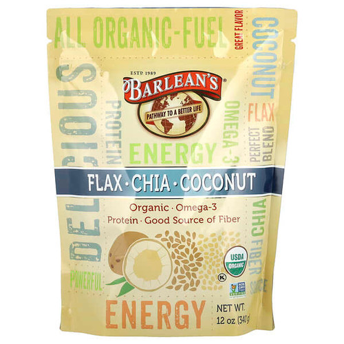 <img alt="Barleans, Flax-Chia-Coconut Blend, 12 oz (340 g)" title="Barleans, Flax-Chia-Coconut Blend, 12 oz (340 g),705875100274"