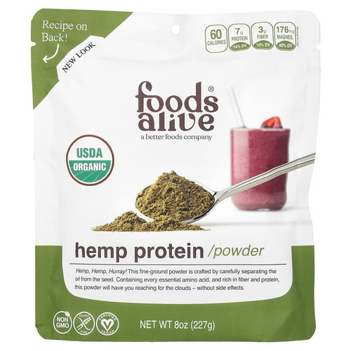 <img alt="Foods Alive, Organic Hemp Protein Powder, 8 oz (227 g)" title="Foods Alive, Organic Hemp Protein Powder, 8 oz (227 g),891551000355"