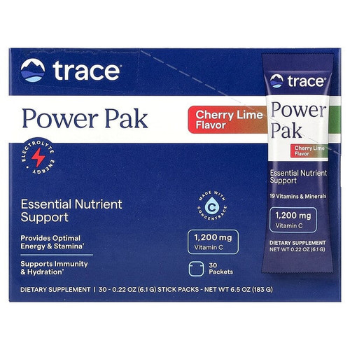 <img alt="Trace, Power Pak, Cherry Lime, 30 Packets, 0.22 oz (6.1 g) Each" title="Trace, Power Pak, Cherry Lime, 30 Packets, 0.22 oz (6.1 g) Each,878941001819"