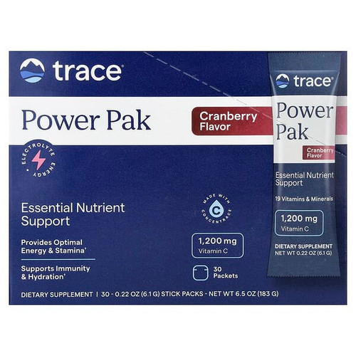 <img alt="Trace, Power Pak, Cranberry, 30 Packets, 0.22 oz (6.1 g) Each" title="Trace, Power Pak, Cranberry, 30 Packets, 0.22 oz (6.1 g) Each,878941001505"
