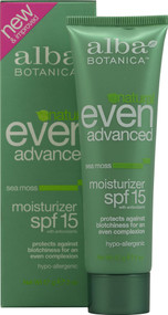 Alba Botanica Even Advanced Natural Moisturizer Sea Moss SPF 15 -- 2 fl oz