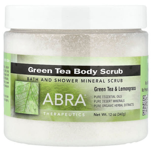 <img alt="Abra Therapeutics, Green Tea Body Scrub, Green Tea & Lemongrass, 12 oz (340 g)" title="Abra Therapeutics, Green Tea Body Scrub, Green Tea & Lemongrass, 12 oz (340 g),021204751024"