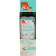 Zahler D3 Drops For Infants Mild Coconut -- 400 IU - 0.5 fl oz