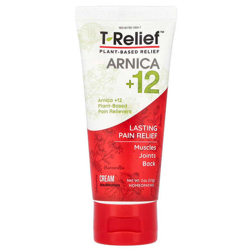 <img alt="MediNatura, T-Relief, Arnica +12, Plant-Based Relief Cream, 2 oz (57 g)" title="MediNatura, T-Relief, Arnica +12, Plant-Based Relief Cream, 2 oz (57 g),787647101771"