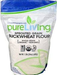 Pure Living Sprouted Grain Buckwheat Flour Organic - 1.5 lb