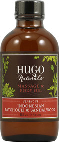 Hugo Naturals, Massage and Body Oil Indonesian Patchouli and Sandalwood - 4 fl oz