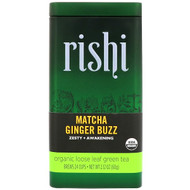 Rishi Tea, Organic Loose Leaf Green Tea, Matcha Ginger Buzz, 2.12 oz (60 g)