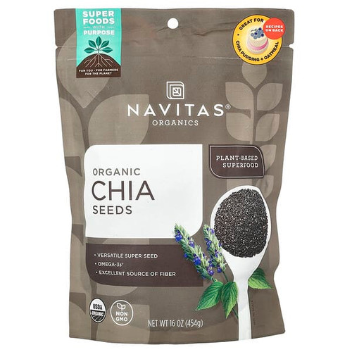 <img alt="Navitas Organics, Organic Chia Seeds, 16 oz (454 g)" title="Navitas Organics, Organic Chia Seeds, 16 oz (454 g),858847000338"