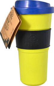 EcoSouLife Bamboo BIO Sip Cup 20 oz. Lime with Sky Blue Lid - 1 Cup