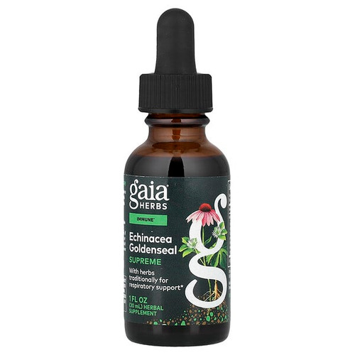<img alt="Gaia Herbs, Echinacea Goldenseal Supreme, 1 fl oz (30 ml)" title="Gaia Herbs, Echinacea Goldenseal Supreme, 1 fl oz (30 ml),751063340908"