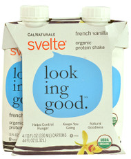 Cal Naturale, Svelte Organic Protein Shake 4 Pack,  French Vanilla - 4 Bottles