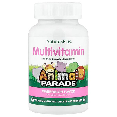 <img alt="NaturesPlus, Animal Parade, Childrens Chewable Multivitamin, Watermelon, 90 Animal-Shaped Tablets" title="NaturesPlus, Animal Parade, Childrens Chewable Multivitamin, Watermelon, 90 Animal-Shaped Tablets,097467299900"