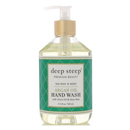 3 PACK of Deep Steep Argan Oil Hand Wash with Olive Oil and Aloe Vera Tea Tree & Mint -- 17.6 fl oz
