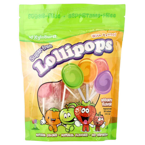 <img alt="Xyloburst, Sugar-Free Lollipops with Xylitol, Assorted Flavors, 50 Lollipops, 14.1 oz" title="Xyloburst, Sugar-Free Lollipops with Xylitol, Assorted Flavors, 50 Lollipops, 14.1 oz,892327002962"