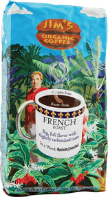 Jims Organic Coffee Whole Bean Dark Roast French Roast -- 11 oz