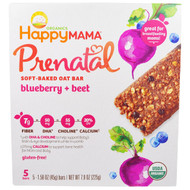 Nurture Inc. (Happy Baby), Prenatal Soft Baked Oat Bar, Blueberry, Beet, 5 Bars 1.58 oz (45g) each