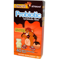Yum-Vs, Probiotic + Prebiotic Fiber, White Chocolate, 40 Bears