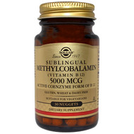 Solgar, Methylcobalamin (Vitamin B12), 5000 mcg, 30 Nuggets