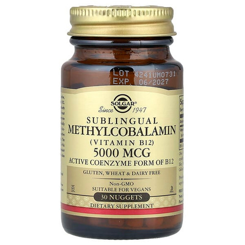 <img alt="Solgar, Sublingual Methylcobalamin (Vitamin B12), 5,000 mcg, 30 Nuggets" title="Solgar, Sublingual Methylcobalamin (Vitamin B12), 5,000 mcg, 30 Nuggets,033984019584"