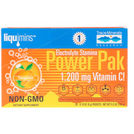 Trace Minerals Research, Electrolyte Stamina, Power Pak, Tangerine, 1200 mg, 30 Packets, 0.18 oz (5.2 g) Each