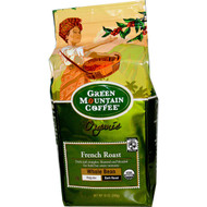 Green Mountain Coffee, Organic Whole Bean, French Roast, Regular, Dark Roast, 10 oz (283 g)